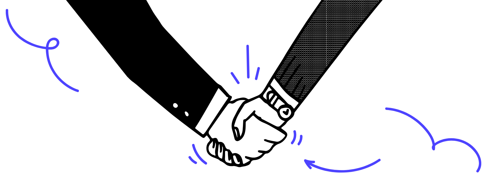 Investors handshake illustration